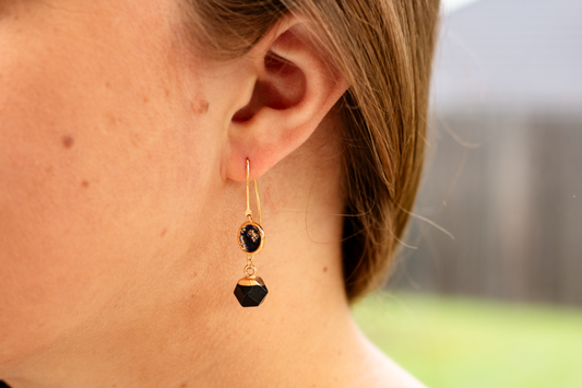 Dark Starry Sky Dangle Earrings