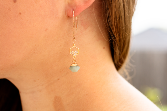 Octagonal Drips Earrings